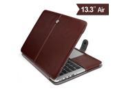 Luxury PU Leather Case Cover For MacBook Air 13 inch Brown