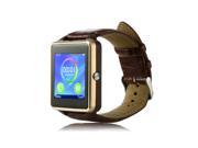 M3 Smart Watch Phone 1.54 Touch Screen Bluetooth Camera Pedometer Leather Strap Brown