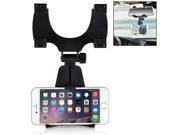 Universal Car Rear View Mirror Mount Holder Stand Cradle For Mobile Smart Cell Phones Black