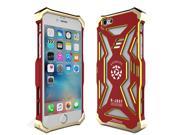 R just New Ultra thin Luxury Aluminum Metal Super Hero Back Case Cover Metal Bumper for Apple iphone 6S Plus 6 Plus Red Gold