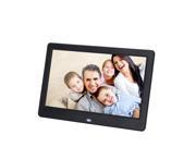 10 inch HD TFT LCD 1024 * 600 Digital Photo Frame Alarm Clock MP3 MP4 Movie Player with Remote Desktop Black