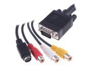 VGA to S Video 3 RCA Converter Cable