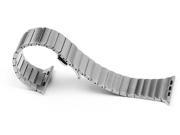 Butterfly Lock Link Bracelet Watch Band Strap for Apple Watch 38 mm Silver