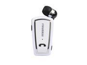 F V3 Bluetooth Wireless Headset Stereo Sport Retractable Earphone With Clip for iPhone Samsung White