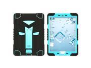 4 in 1 Transformers Stand Case Cover With Touch Through Screen Protector for iPad Pro 9.7 inch iPad Air2 Black Light blue