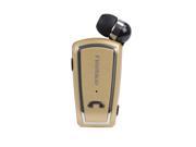 F V3 Bluetooth Wireless Headset Stereo Sport Retractable Earphone With Clip for iPhone Samsung Gold