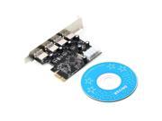4 Port 5Gbps Superspeed USB 3.0 PCI E PCI Card Adapter for XP Vista Win7