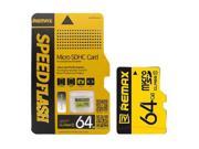 REMAX Class10 Micro SD TF Memory Card Yellow 64GB