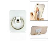 Universal 360 Degree Finger Ring Holder Plastic Sticky Stand Mount For Mobile Smart Cell Phones White
