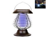Solar Powered Outdoor Mosquito Fly Bug Insect Zapper Killer With Trap Lamp Light