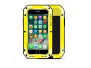 Love Mei Shockproof Waterproof Metal Aluminum Case For iPhone 7 Plus Yellow