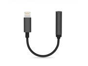 iPhone 7 7 Plus Lightning to 3.5mm AUX Cable Adapter Headphone Adapter Black