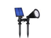 LED Solar Spotlight Outdoor Wall lights Ground Lights 4 LED Waterproof Security Lamp LED Landscaping Lights