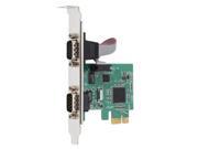 PCI Express PCI E to 2 Serial DB9 RS232 RS 232 Com TX Expansion Card