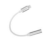 iPhone 7 7 Plus Lightning to 3.5mm AUX Cable Adapter Headphone Adapter Silver