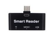 3 in 1 USB 3.1 Type C HUB w TF SD Card Reader OTG Black