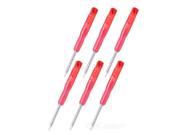 WEITUS T6 Small Torx Screwdrivers Set Red Silver 6PCS