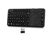 Rii RT504 Multimedia Wireless Mini Keyboard with Touchpad Black
