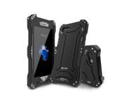 R JUST Waterproof Shockproof Metal Aluminum Gorilla Glass Case For Apple iPhone 7 Black