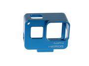 Aluminium Alloy Metal Protective Frame with UV Protective Filter for GoPro 5 Blue