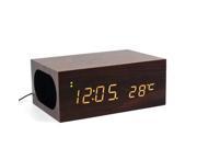 1X5 Wireless Rechargeable Wood Bluetooth Speaker with LED Display