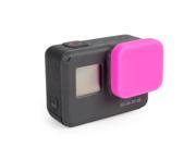 Advanced Standard Soft Durable Silicone Lens Cover Cap for GoPro 5 Magenta