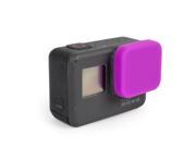 Advanced Standard Soft Durable Silicone Lens Cover Cap for GoPro 5 Purple
