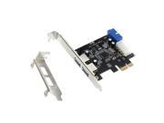 SuperSpeed 2 Port USB 3.0 PCI E PCI Express 19 pin USB3.0 4 pin IDE Connector Low Profile