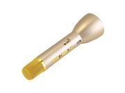 K088 Wireless Condenser Microphone Karaoke Player Recording Singing Microphone Bluetooth Speaker 2600mAh Power Bank for iPhone iPad Android Smart Phone PC Gold