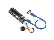 USB 3.0 PCI E PCI Express 1x to 16x Extender Riser Board Card Adapter with SATA Power Cable USB Cable