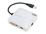 USB 3.0 to DVI HDMI HDTV Dual Head External Graphics and Gigabit Ethernet Adapter Converter for Multiple Monitors up to 2048 * 1152 1920 * 1080