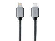 1 m Mesh Design USB 3.1 Type C to Lightning 8 Pin Charging and Sync Cable for The New MacBook 12 inch iPhone 6 6 Plus Ipad Air 2 Black