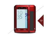 Love Mei Shockproof Waterproof Metal Aluminum Case For Sony Xperia X Compact Red