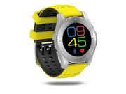 KKtick No.1 GS8 Smartwatch Bluetooth 4.0 SIM card Call Message Heart Rate Monitor For IOS Android (Yellow)
