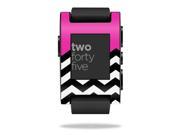 Mightyskins Protective Vinyl Skin Decal Cover for Pebble Smart Watch wrap sticker skins Hot Pink Chevron