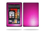Mightyskins Protective Vinyl Skin Decal Cover for Amazon Kindle Fire 7 inch Tablet wrap sticker skins Pink Dia Plate