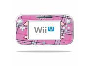 Mightyskins Protective Vinyl Skin Decal Cover for Nintendo Wii U GamePad Controller wrap sticker skins Pink Bow Skull