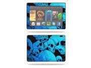 Mightyskins Protective Skin Decal Cover for Amazon Kindle Fire HDX 8.9 Tablet 2013 2014 models wrap sticker skins Blue Skulls