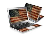 Mightyskins Protective Skin Decal Cover for Samsung Chromebook 11.6 screen XE303C12 Notebook wrap sticker skins Vintage Flag