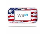 Mightyskins Protective Vinyl Skin Decal Cover for Nintendo Wii U GamePad Controller wrap sticker skins American Flag