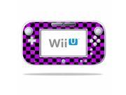 Mightyskins Protective Vinyl Skin Decal Cover for Nintendo Wii U GamePad Controller wrap sticker skins Purple Check