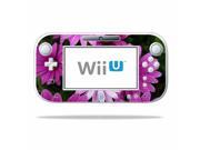 Mightyskins Protective Vinyl Skin Decal Cover for Nintendo Wii U GamePad Controller wrap sticker skins Purple Flowers