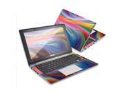 Mightyskins Protective Skin Decal Cover for Asus VivoBook with 11.6 screen S200E Q200E wrap sticker skins Rainbow Waves