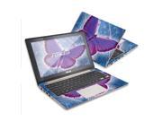MightySkins Protective Skin Decal Cover for Asus VivoBook with 11.6 screen S200E Q200E Sticker Skins Violet Butterfly