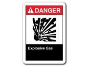 Danger Sign Explosive Gas 7 x10 Plastic Safety Sign ansi osha