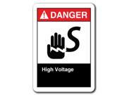Danger Sign High Voltage 7 x10 Plastic Safety Sign ansi osha