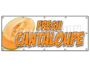 48 x120 FRESH CANTALOUPE BANNER SIGN fruit harvest fresh market produce