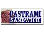 12 PASTRAMI SANDWICH DECAL sticker Yiddish food restaurant butcher shop