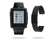 Mightyskins Protective Vinyl Skin Decal Cover for Pebble Steel Smart Watch wrap sticker skins Black Leather