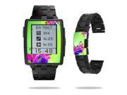 Mightyskins Protective Vinyl Skin Decal Cover for Pebble Steel Smart Watch wrap sticker skins Pastel Flourishes